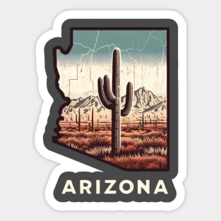 ARIZONA STATE MAP USA Sticker